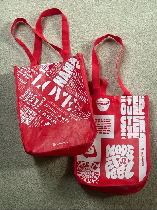 lululemon athletica Handbags - TWO lululemon athletica Graphic Tote Bags